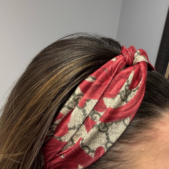 Gucci Accessories - Upcycled Gucci Patterned Twist Headband for Women
